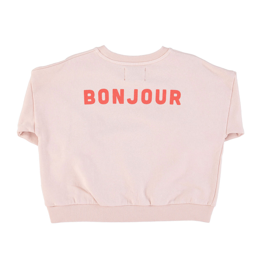 Piupiuchick Pink Hello In French Sweatshirt