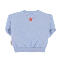 Piupiuchick Light Blue Sea Print Sweatshirt