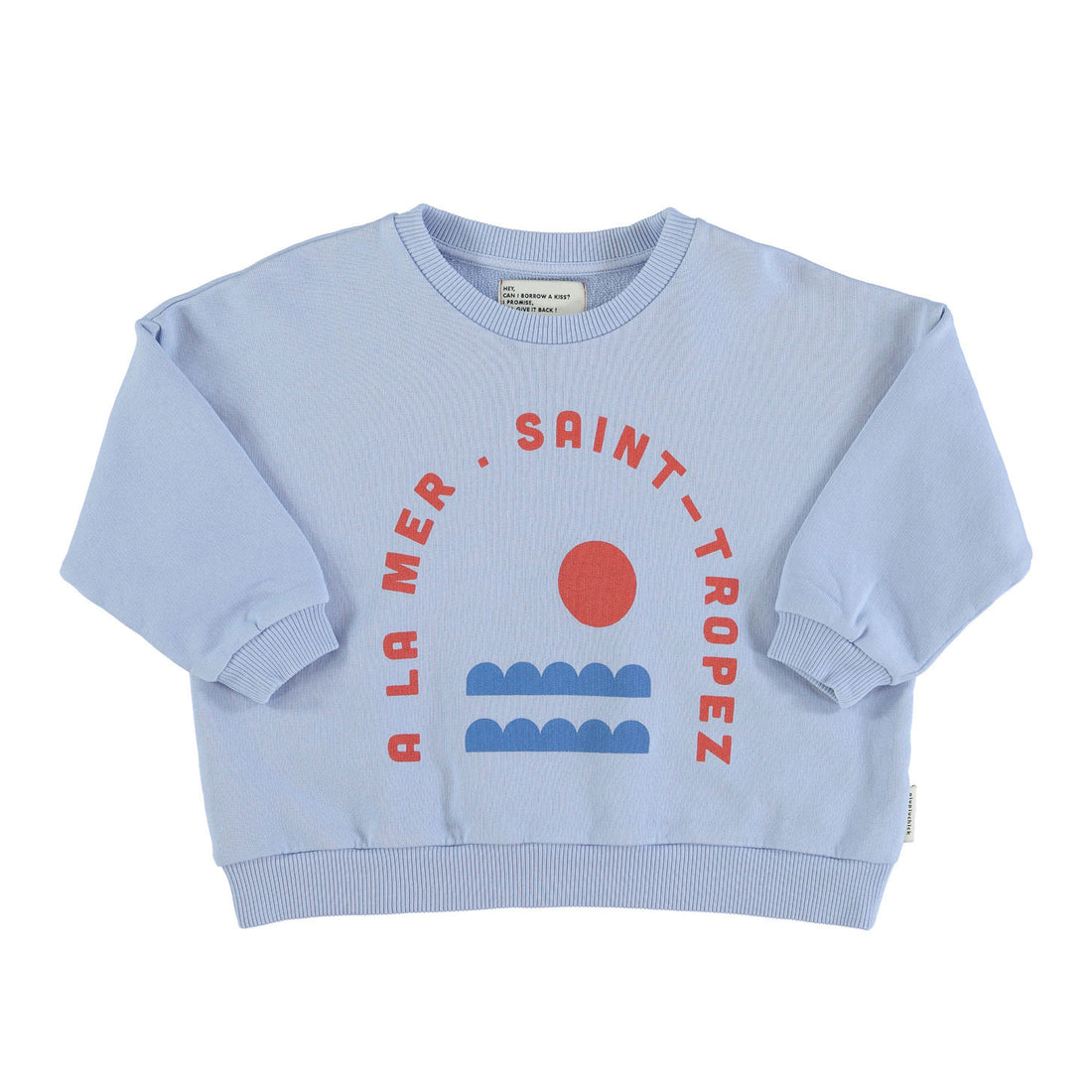Piupiuchick Light Blue Sea Print Sweatshirt