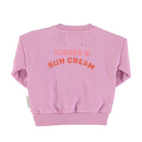 Piupiuchick Lavender Printed Lips Sweatshirt