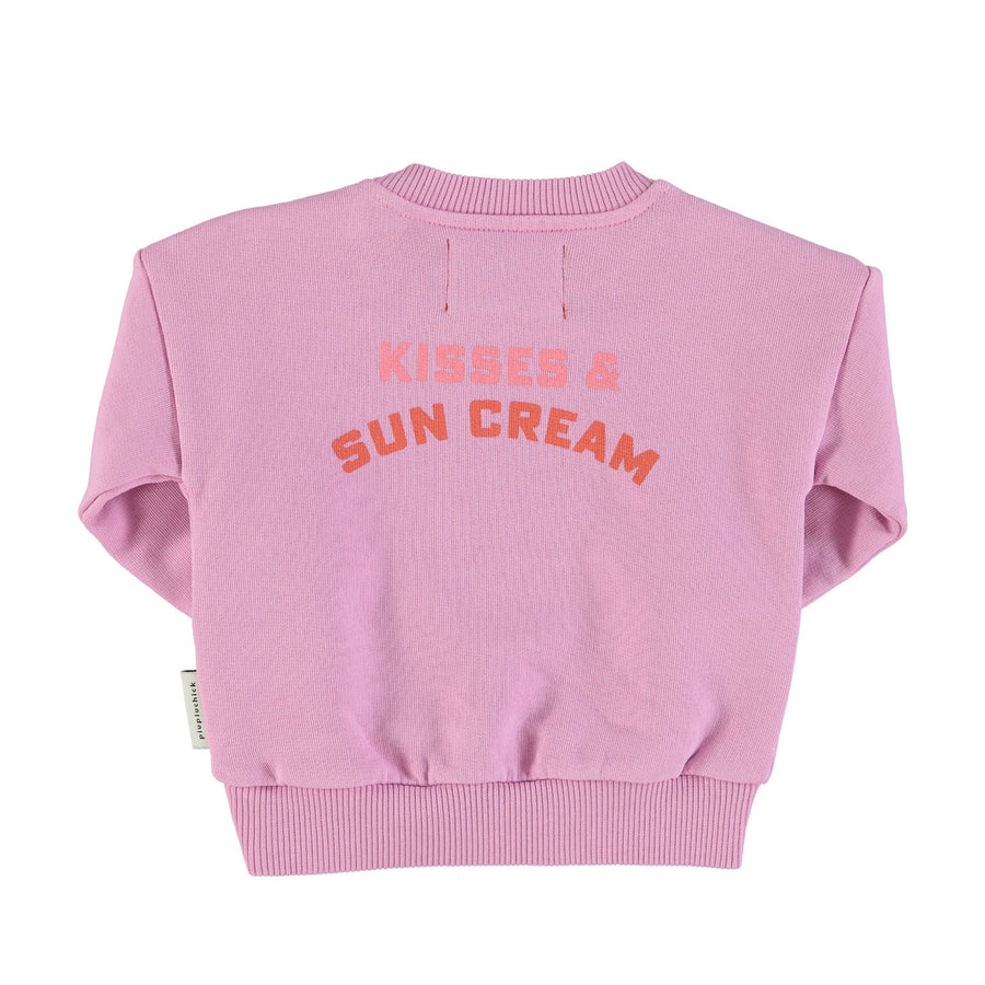 Piupiuchick Lavender Printed Lips Sweatshirt