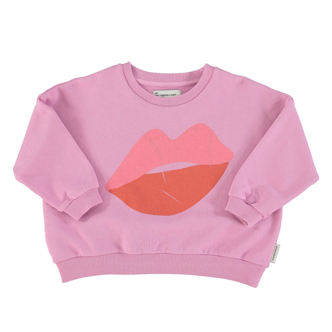 Piupiuchick Lavender Printed Lips Sweatshirt