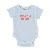 Piupiuchick Light Blue Waffle Print Bodysuit