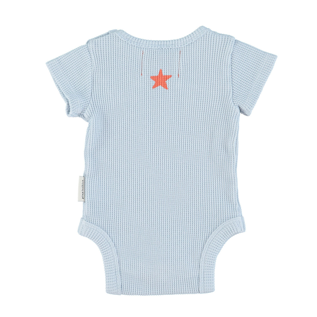 Piupiuchick Light Blue Waffle Print Bodysuit