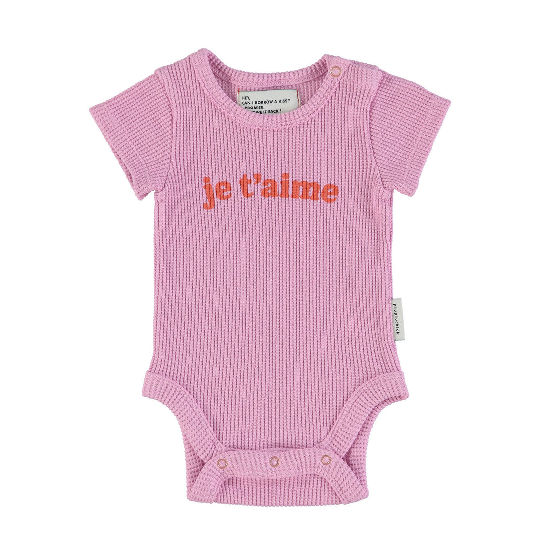 Piupiuchick Lavender Waffle Print Bodysuit
