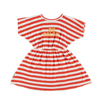 Piupiuchick Red Striped Short Dress