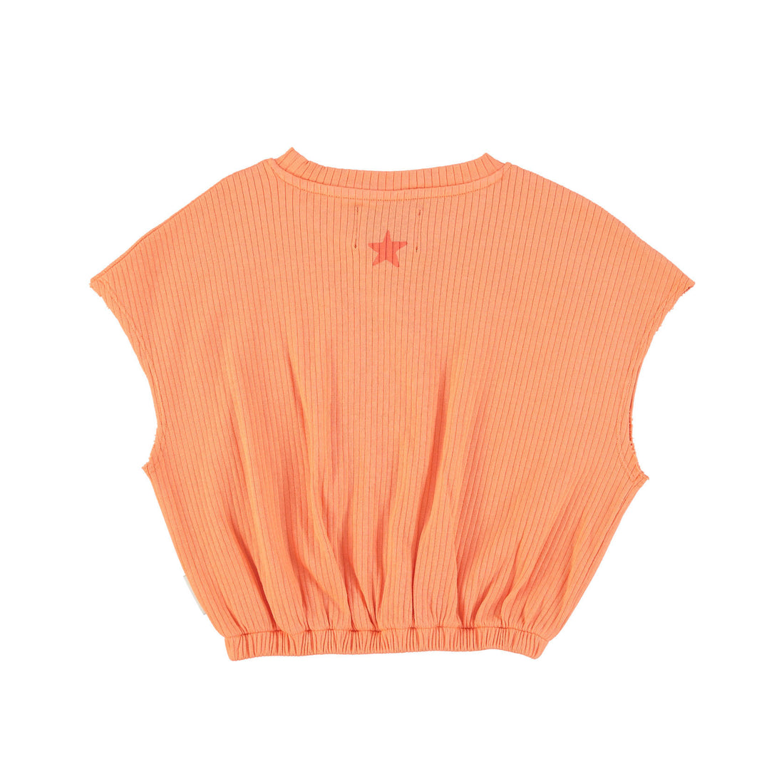 Piupiuchick Coral Ice Cream Print Sleeveless Top
