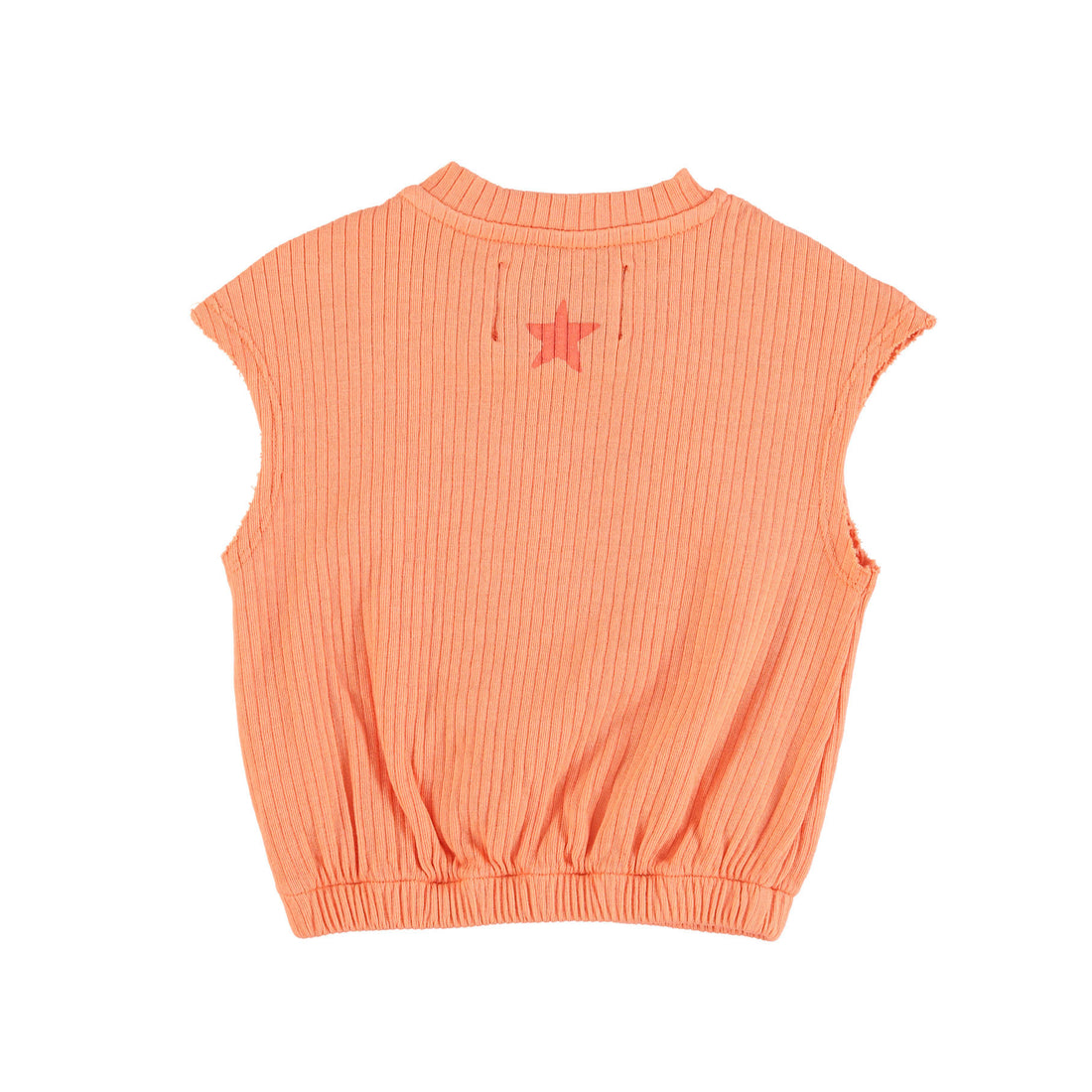 Piupiuchick Coral Ice Cream Print Sleeveless Top