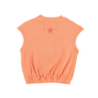 Piupiuchick Coral Ice Cream Print Sleeveless Top