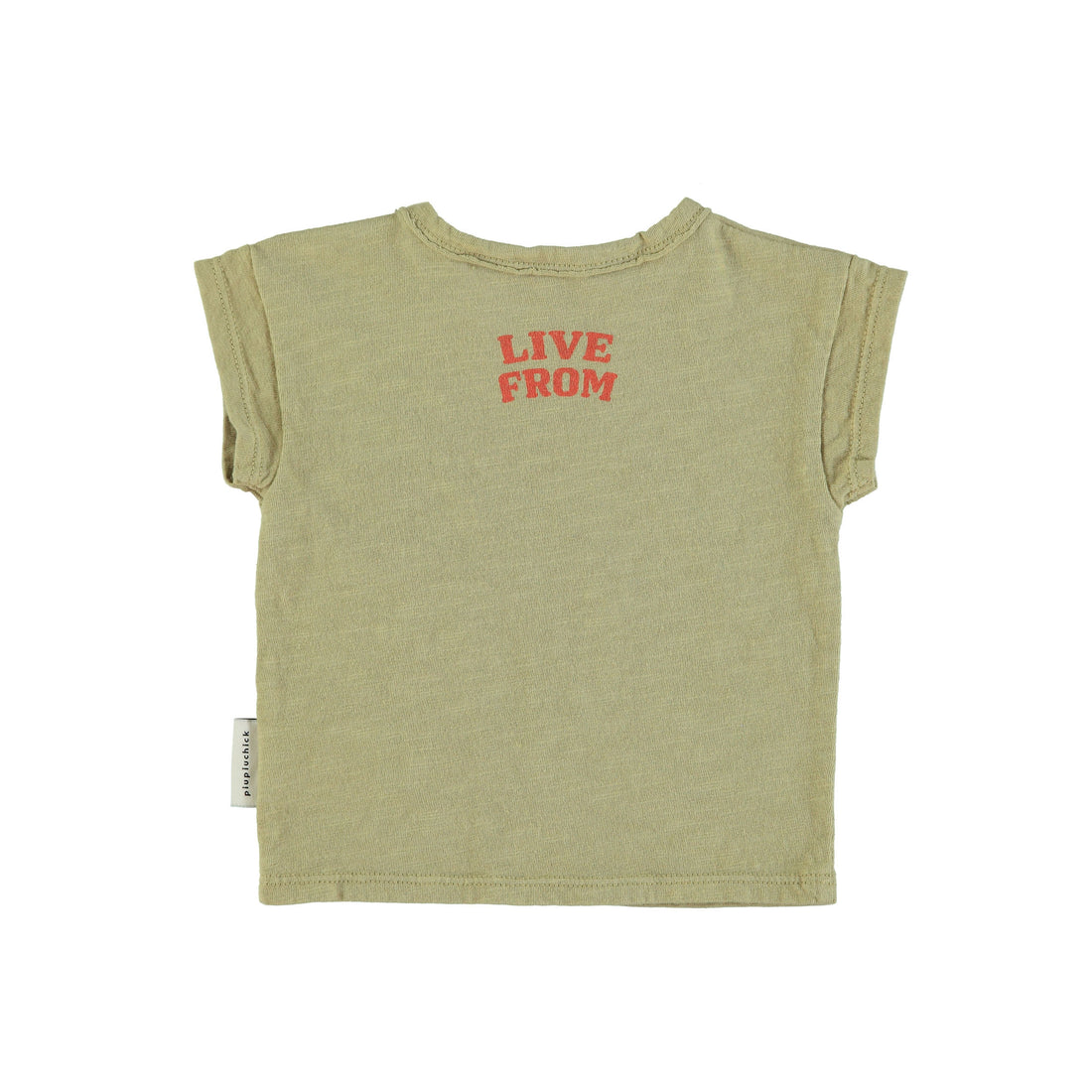 Piupiuchick Khaki Star Print Baby T-Shirt
