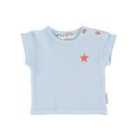 Piupiuchick Light Blue  Logo  Waffle Baby T-Shirt