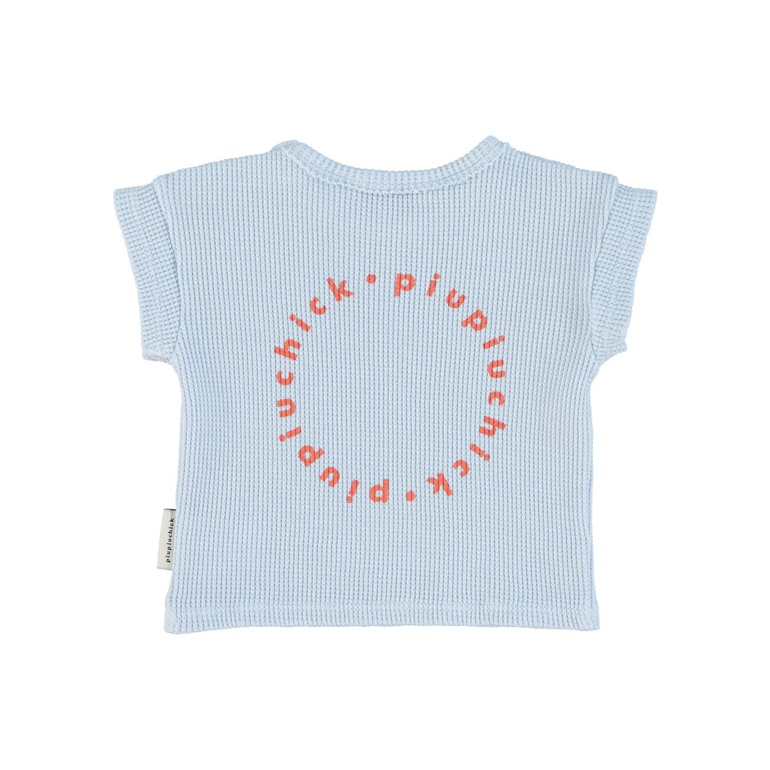 Piupiuchick Light Blue  Logo  Waffle Baby T-Shirt