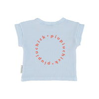 Piupiuchick Light Blue  Logo  Waffle Baby T-Shirt