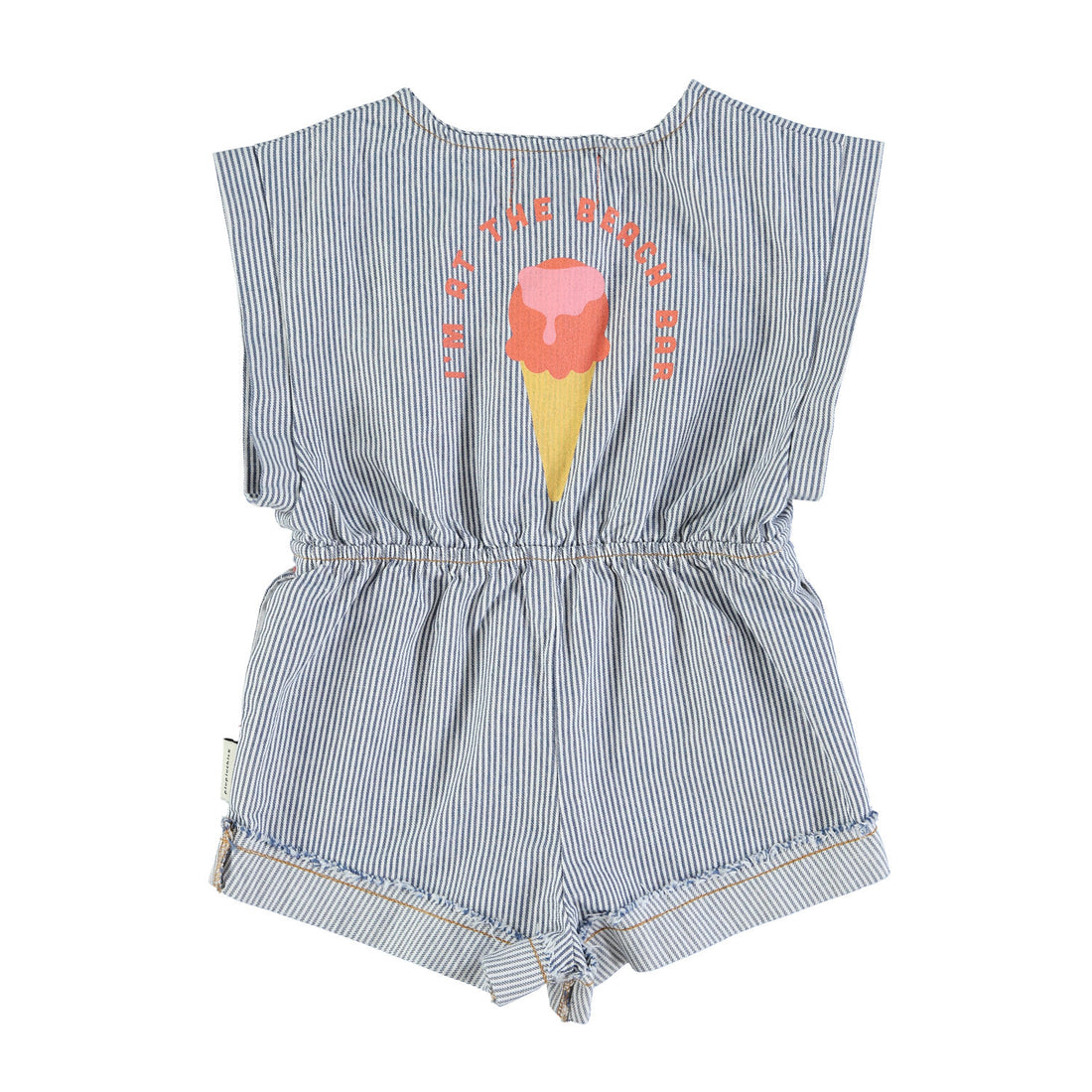 Piupiuchick Navy Stripe Short Jumpsuit
