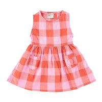 Piupiuchick Lilac/Red Checkered Open Back Short Dress