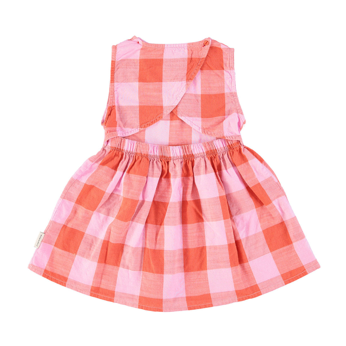 Piupiuchick Lilac/Red Checkered Open Back Short Dress