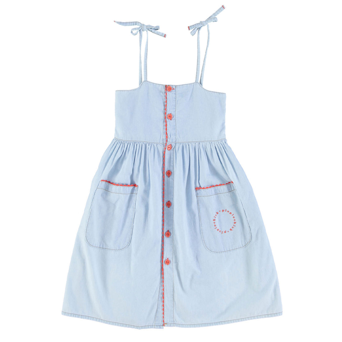 Piupiuchick Light Blue Chambray Long Dress