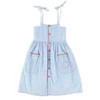 Piupiuchick Light Blue Chambray Long Dress