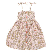 Piupiuchick Light Pink Animal Print Long Dress
