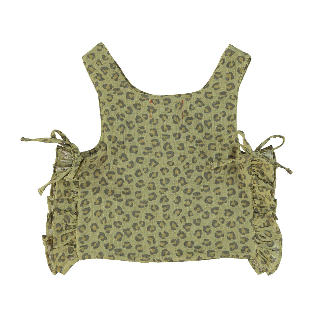 Piupiuchick Khaki Animal Print Side Opening Top