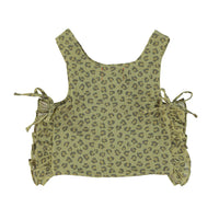 Piupiuchick Khaki Animal Print Side Opening Top