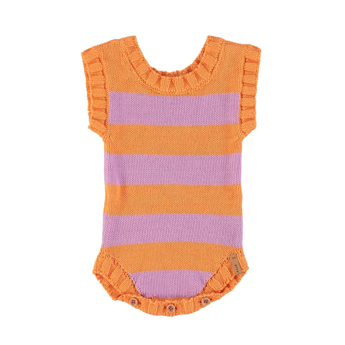 Piupiuchick Lavander Stripe Knitted Bodysuit