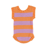 Piupiuchick Lavander Stripe Knitted Bodysuit