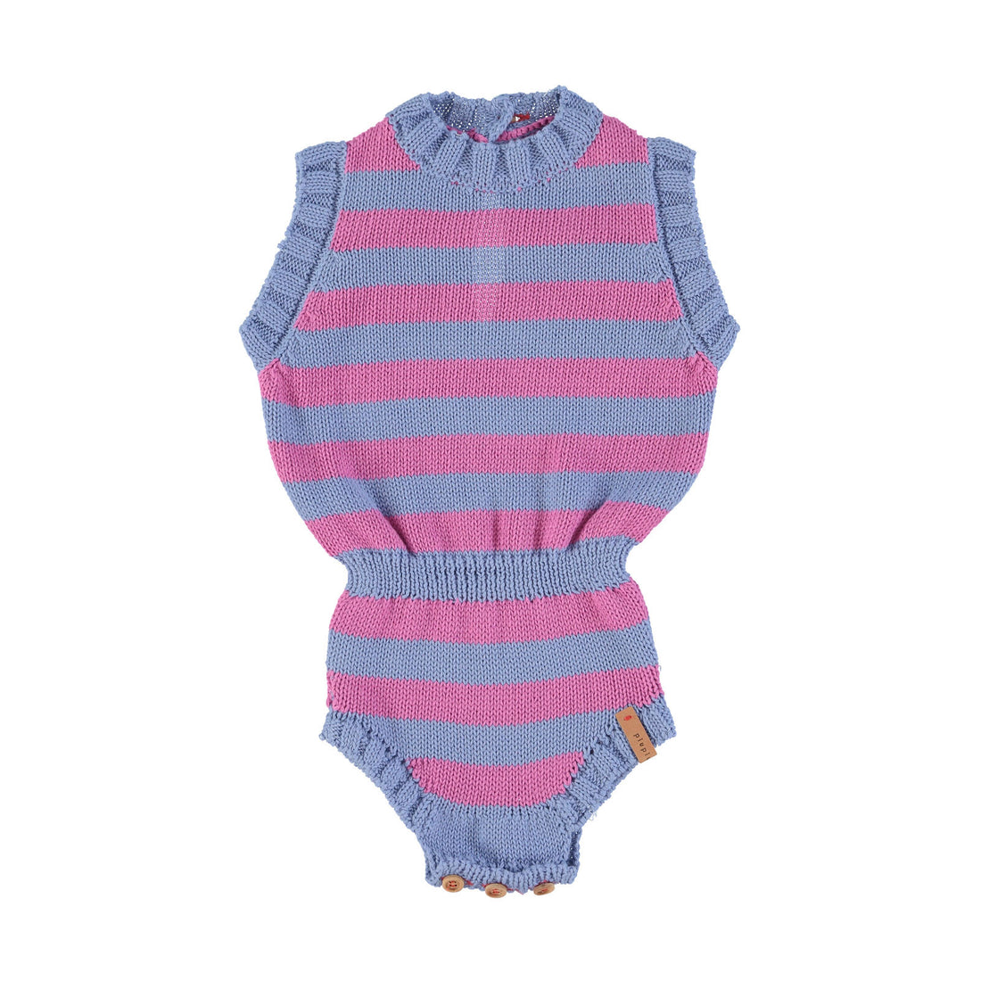 Piupiuchick Blue Stripe Knitted Playsuit