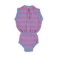 Piupiuchick Blue Stripe Knitted Playsuit