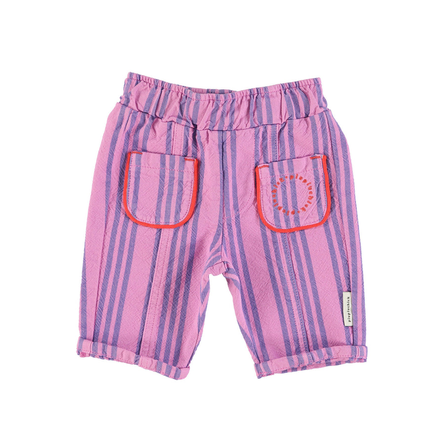 Piupiuchick Lavender Striped Baby Trousers