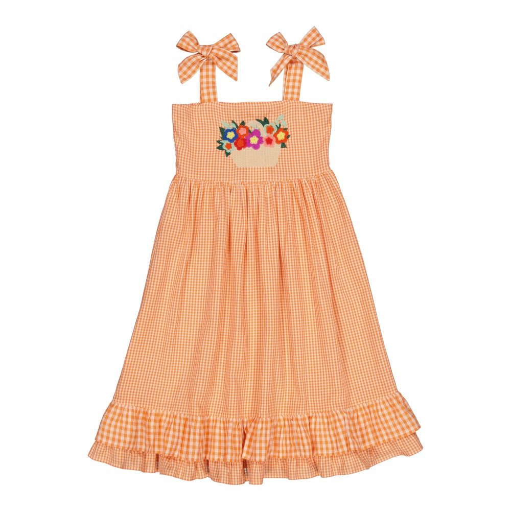 Hello Simone Gingham Apricot Zoe Dress
