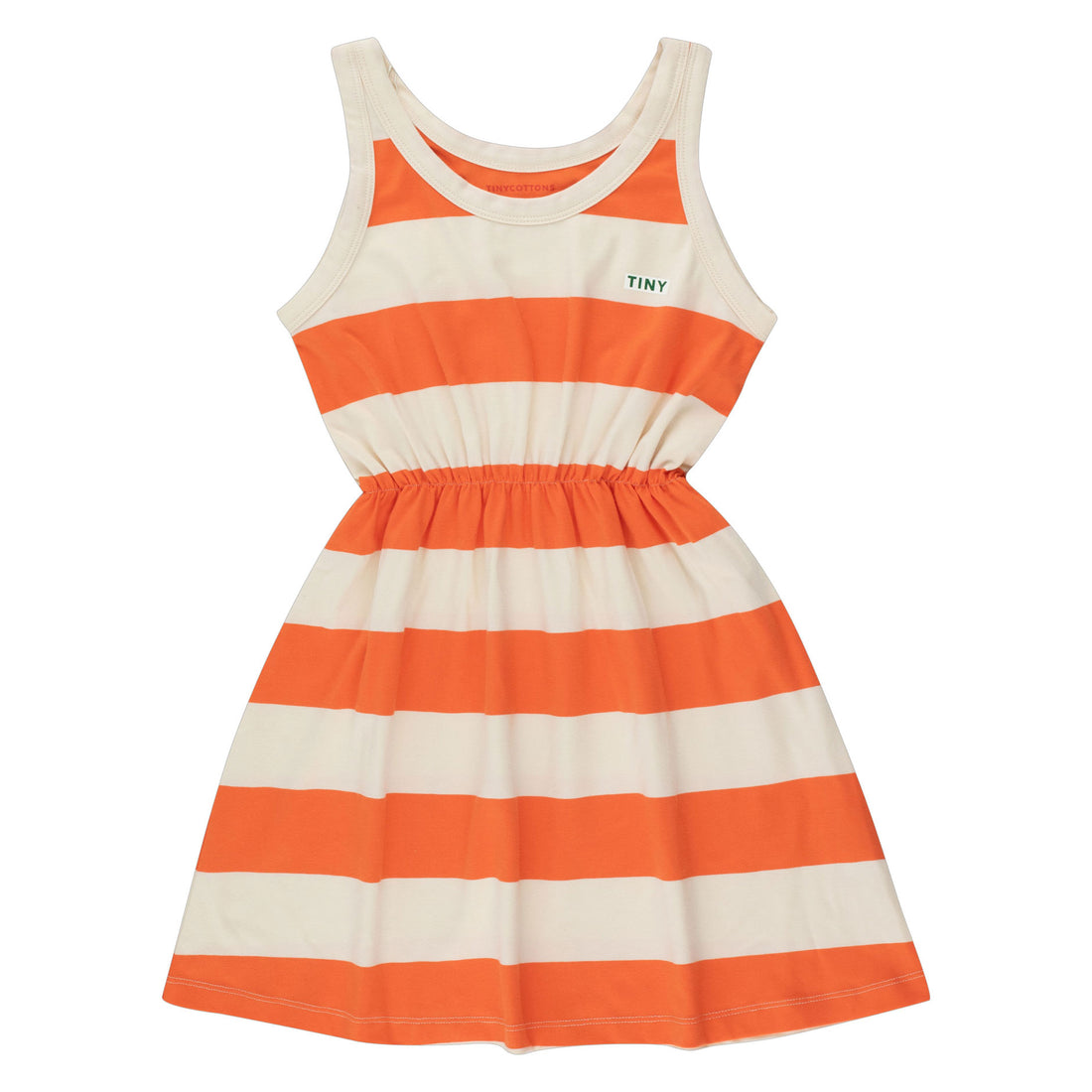 Tiny Cottons Light Cream/Summer Red Stripes Dress