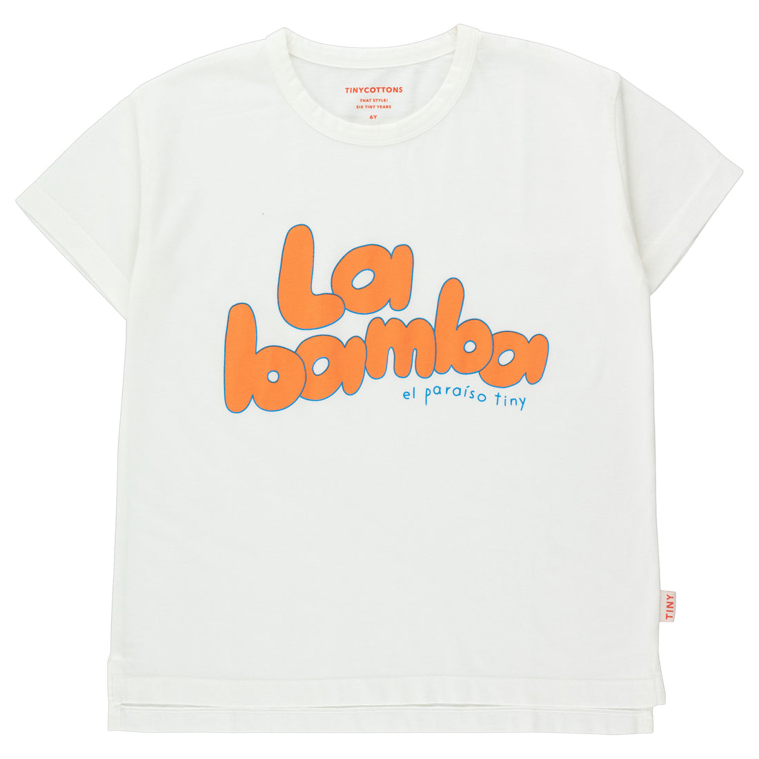 Tiny Cottons Off-White/Tangerine La Bamba Tee