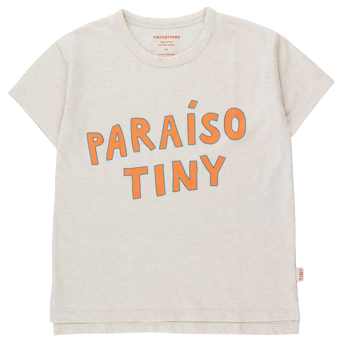 Tiny Cottons Light Cream Heather/Tangerine Paraiso Tiny Tee