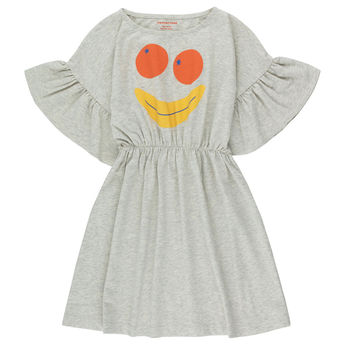 Tiny Cottons Light Grey Heather Smile Dress