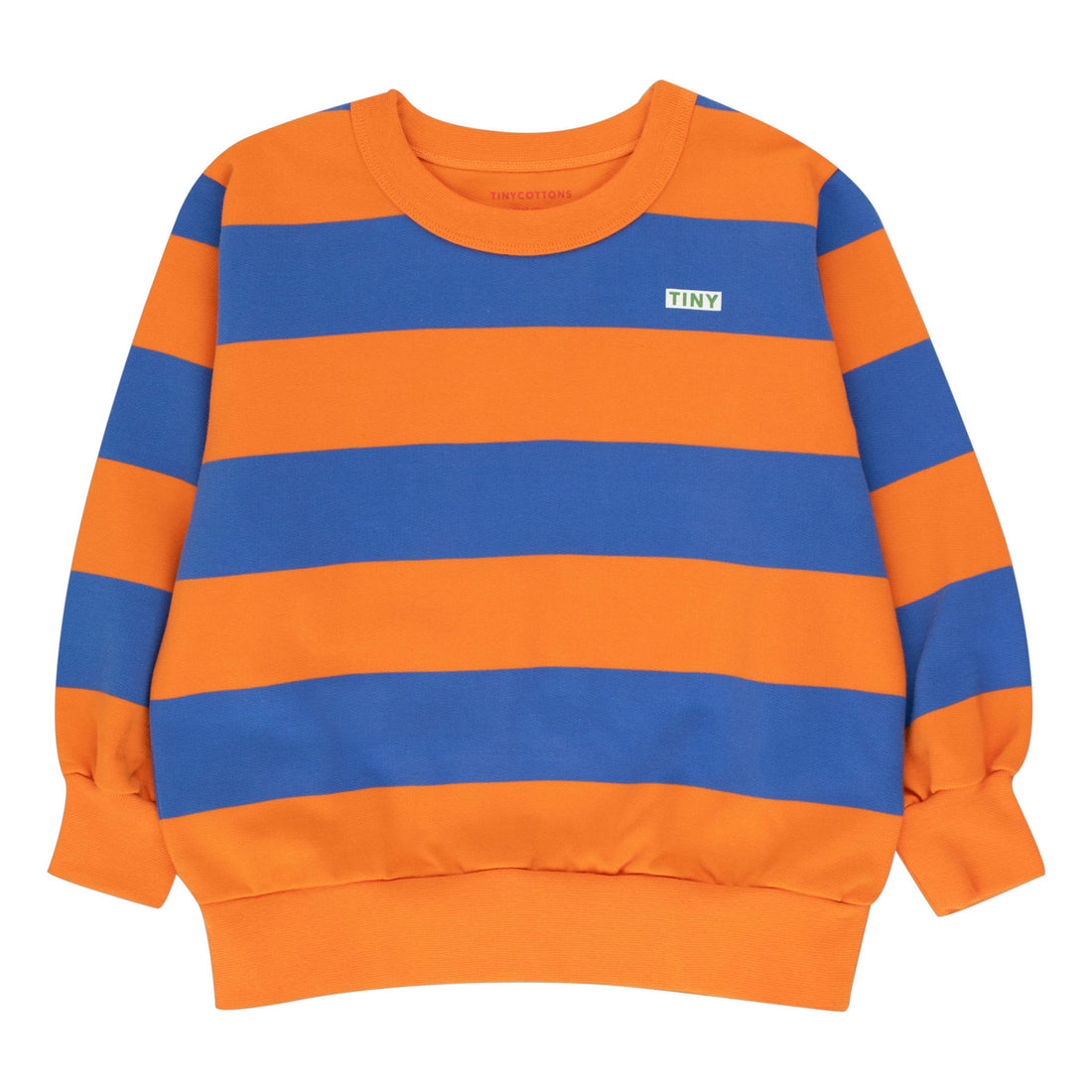 Tiny Cottons Tangerine/Ultramarine Tiny Stripes Sweatshirt