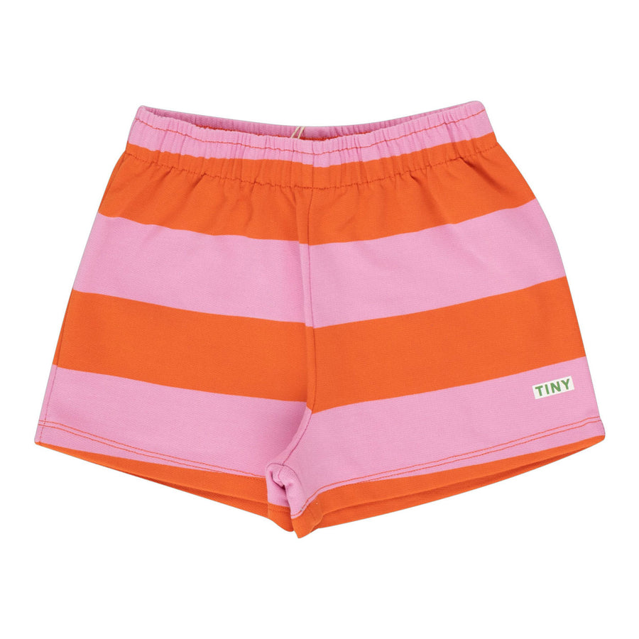 Tiny Cottons Gardenia/Summer Red Tiny Stripes Short