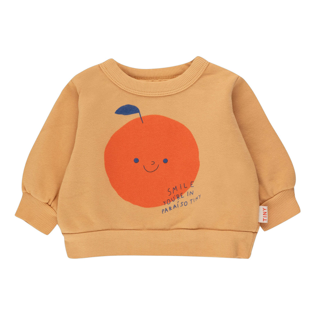 Tiny Cottons Almond/Summer Red Tangerine Baby Sweatshirt
