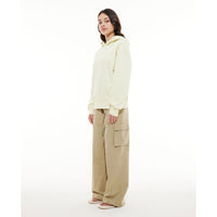Les Coyotes De Paris Lime Green Towelling Logo Hoodie