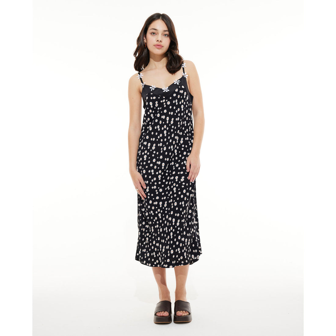 Les Coyotes De Paris Daisies Printed Slip Dress