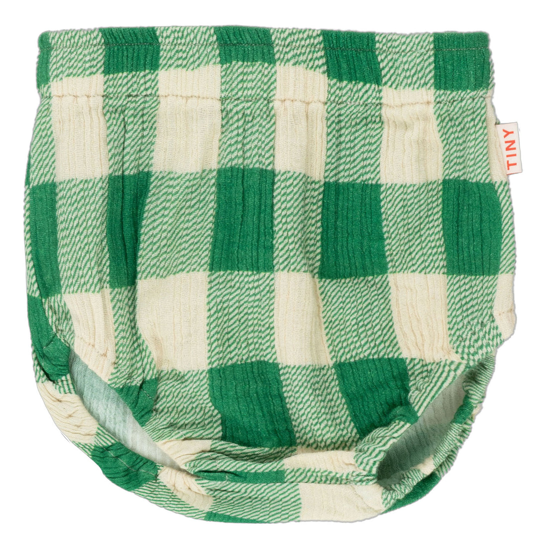 Tiny Cottons Light Cream/Pine Green Big Check Baby Bloomer