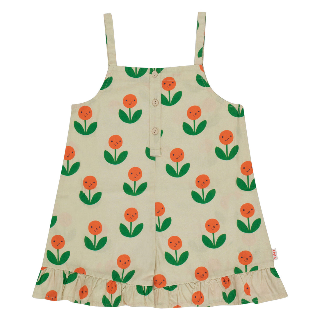 Tiny Cottons Light Cream Peonies Straps One-Piece