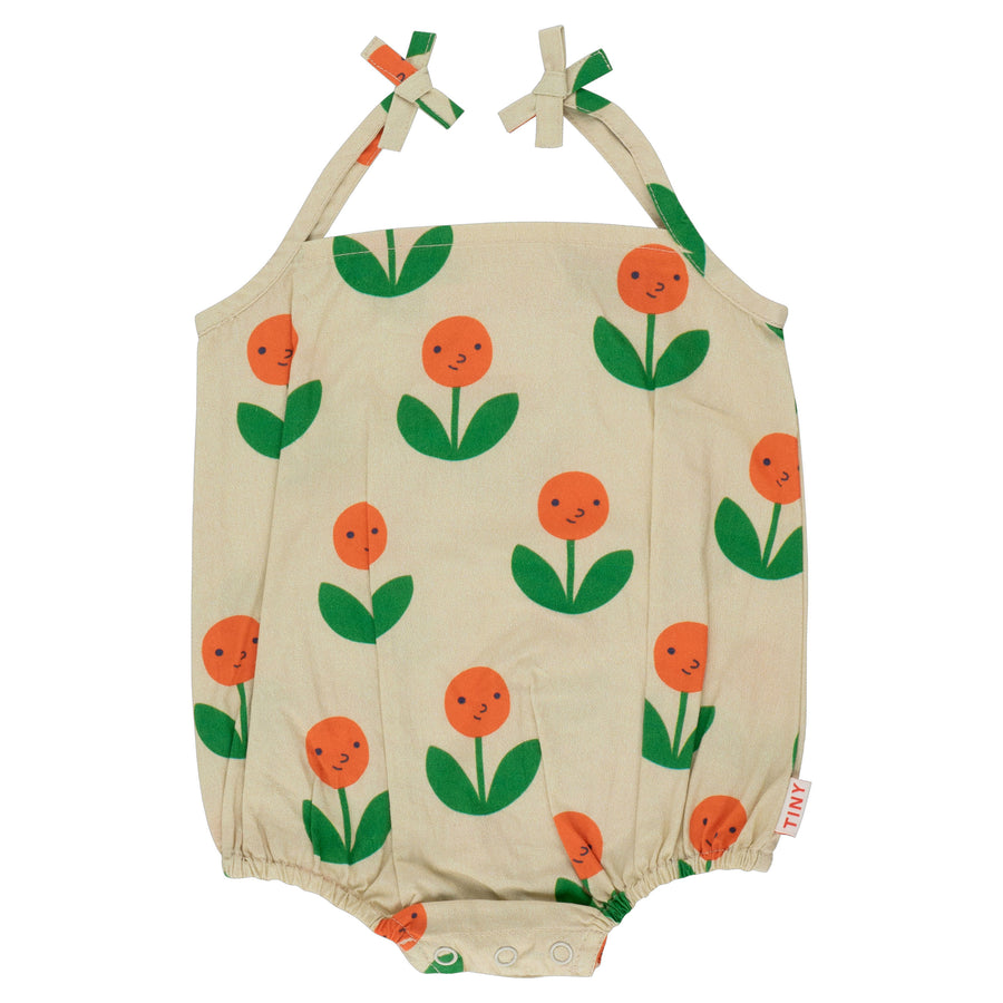 Tiny Cottons Light Cream Peonies Straps Body