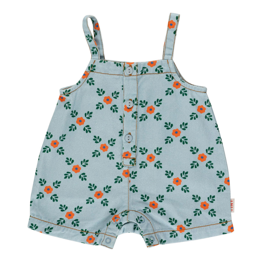 Tiny Cottons Washed Blue Folklore Baby Dungaree