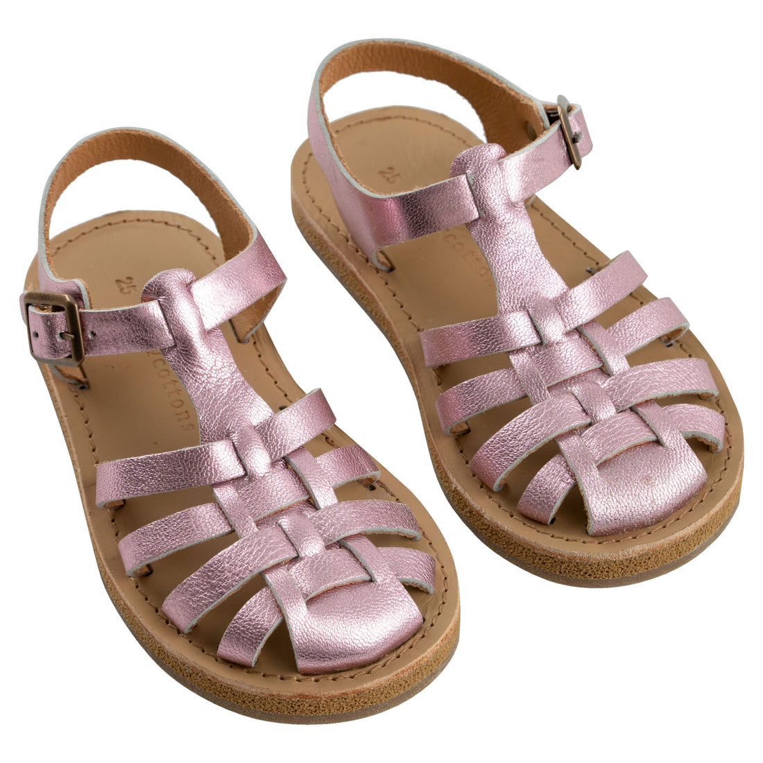 Tiny Cottons Gardenia Metallic Braided Sandals