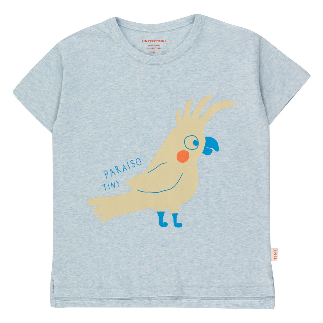 Tiny Cottons Light Blue Heather Papagayo Tee