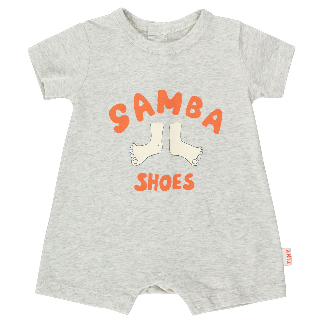 Tiny Cottons Light Grey Heather Samba Shoes One-Piece