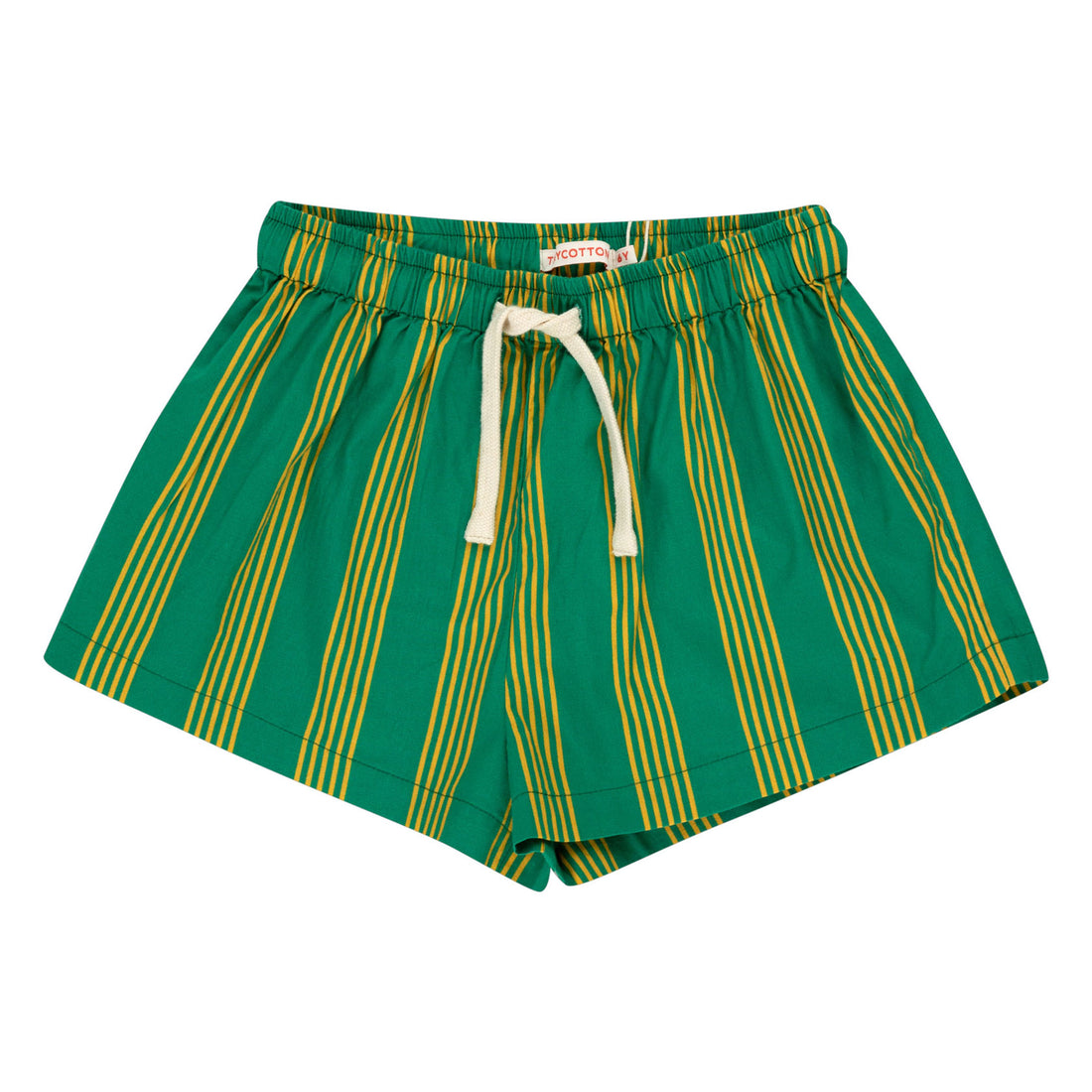 Tiny Cottons Deep Green/Yellow Fine Lines Short