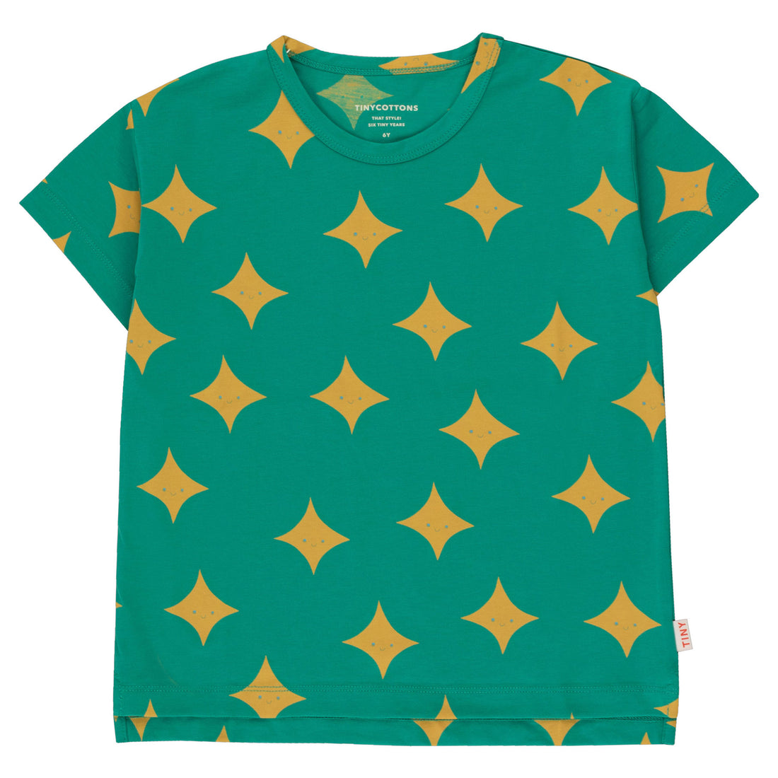 Tiny Cottons Deep Green/Orange Sparkle Tee