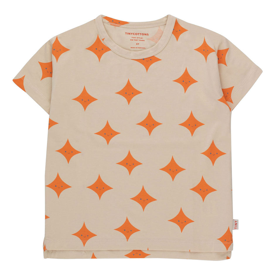 Tiny Cottons Dark Vanilla/Tangerine Sparkle Tee